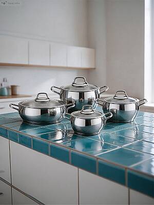Cemile 8 Pcs Tencere Seti (16/18/22/24Krn.) - 3