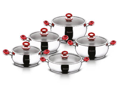 Hascevher Anemon 10 Pcs Tencere Seti (18/20/22/24/24Krn.) - 4