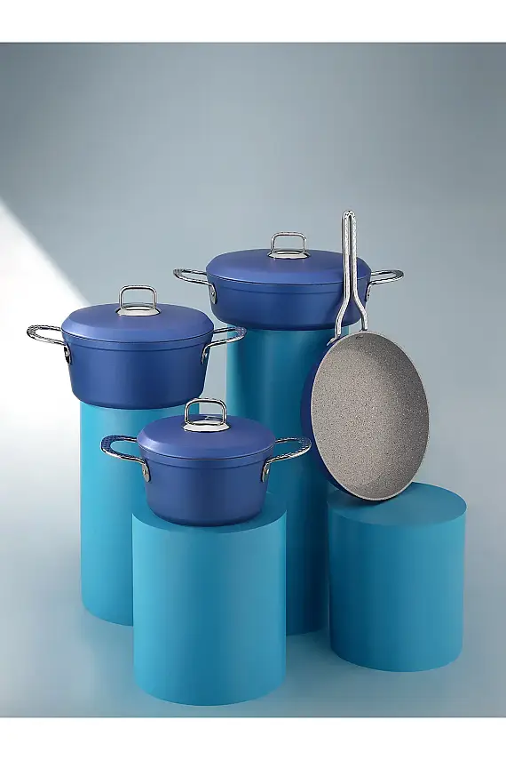 Hascevher Clarissa 7 Pcs Granit Elmas Tencere Seti (18/22Ten/26Kar/26Tv) - 1