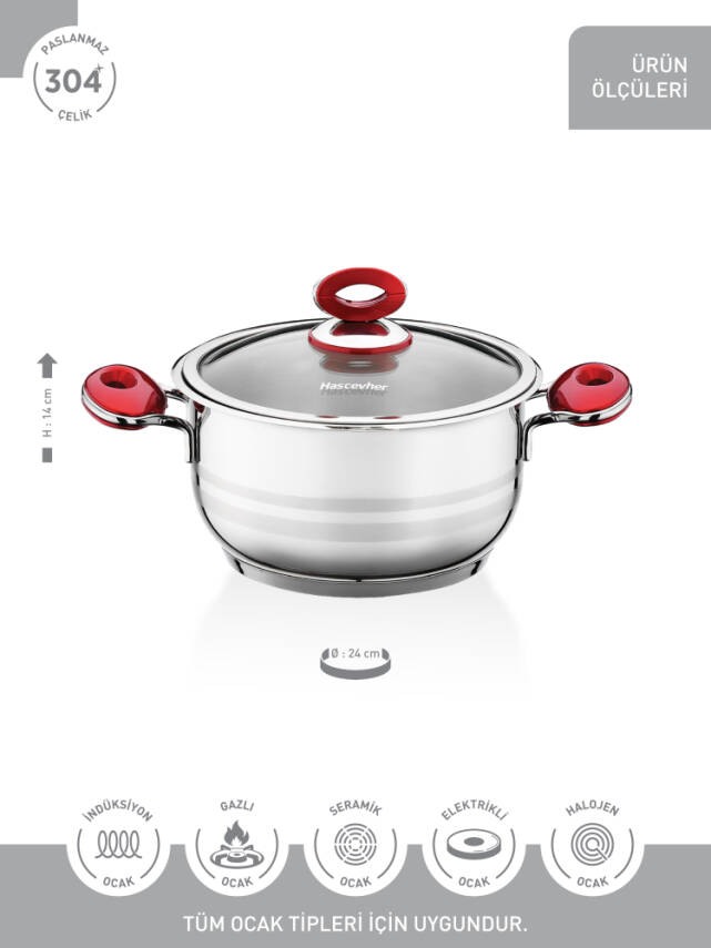 Hascevher Esila 24 cm Tencere - 3