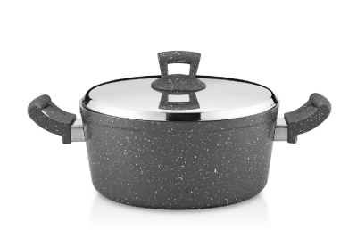 Hascevher Germanitium 24x11 cm Granit Tencere Metal Kapaklı - 4