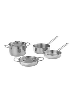 Hascevher Mini Chef Çelik Oyuncak Tencere Seti - 3