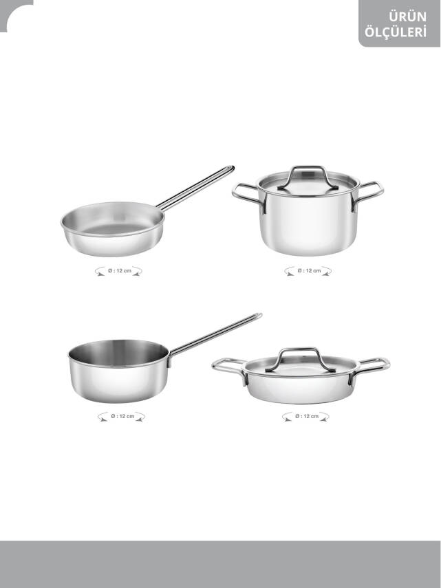 Hascevher Mini Chef Çelik Oyuncak Tencere Seti - 6