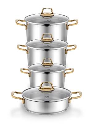 Hascevher Monna 8 Pcs Tencere Set (18/20/24 Ten/24 Karn) - 5