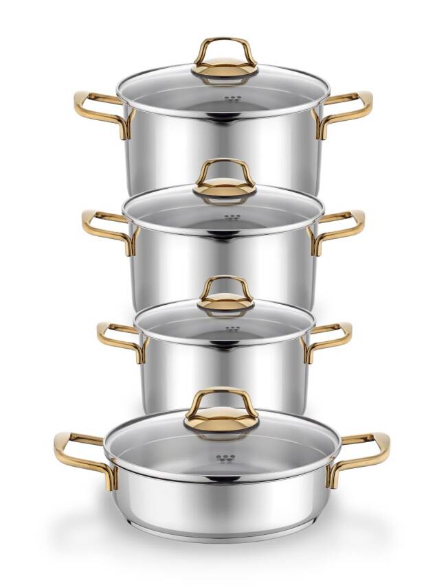 Hascevher Monna 8 Pcs Tencere Set (18/20/24 Ten/24 Karn) - 5